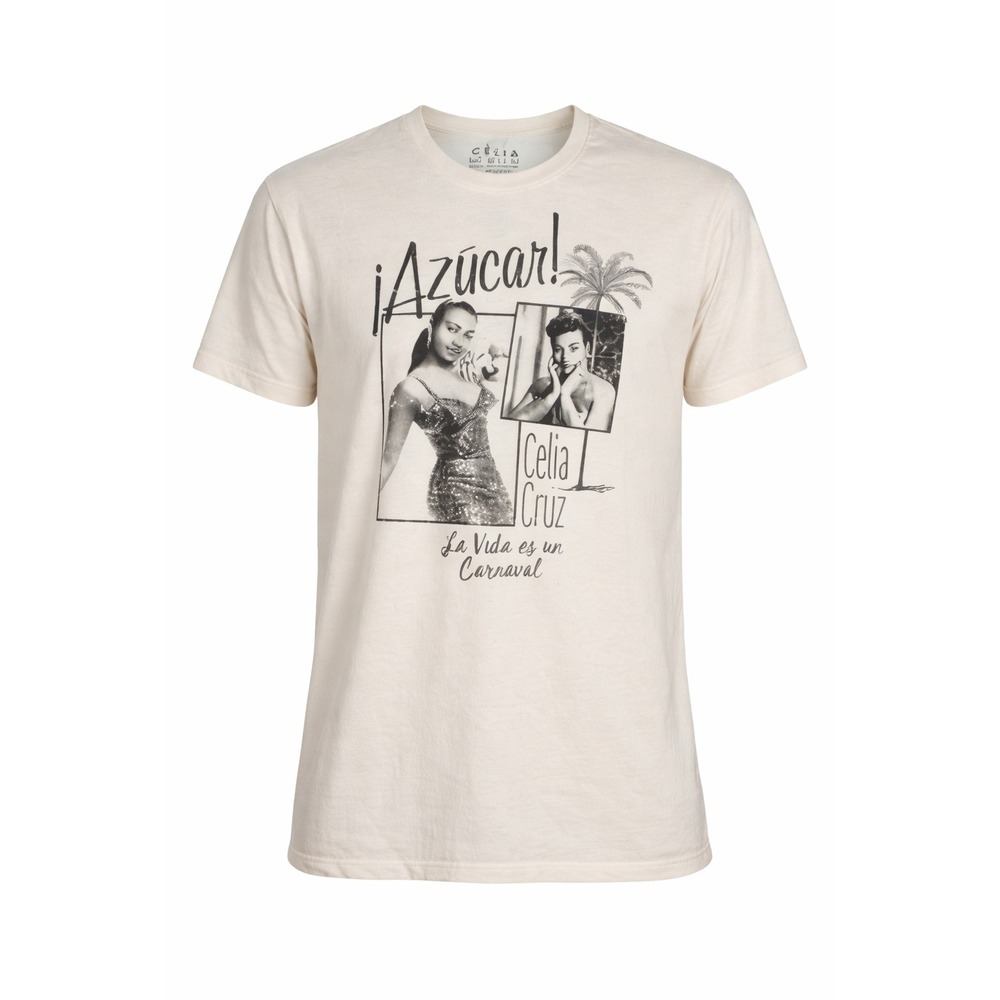 Celia Cruz Women's Large Cream Azucar La Vida es un Carnaval Shirt
